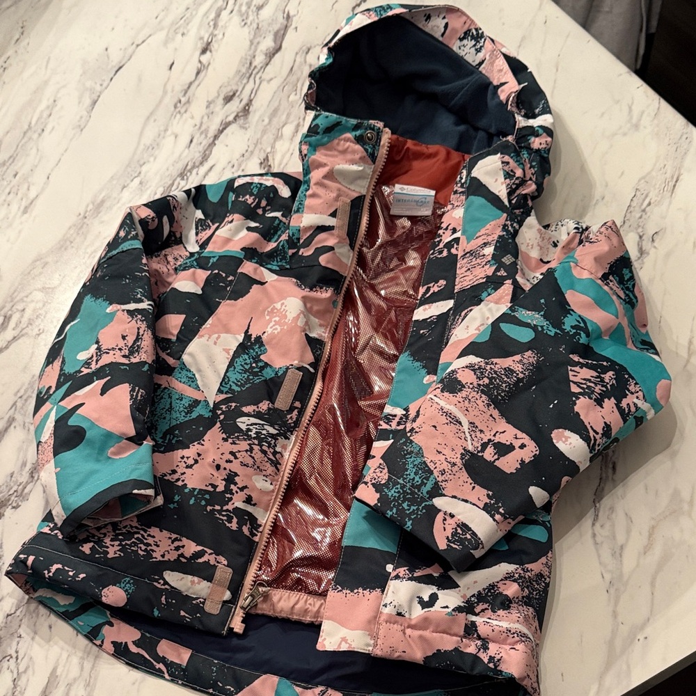 Columbia Kids Camouflage Puffer Jacket - Pink, Blue, Black